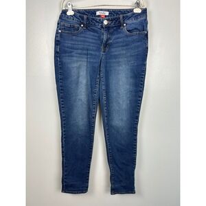 Arula Jeans Size 10 Dark Wash Skinny Mid Rise Stretch Cotton Spandex Comfort